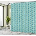 thumbnail image 4 of Ambesonne Abstract Shower Curtain, Traditional Swirls Graphic, 69"Wx84"L, Sea Blue and Pale Green, 4 of 4
