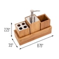 thumbnail image 5 of Honey-Can-Do 4 Piece Bamboo Bath Accessory Set, Natural Bamboo/Chrome, 5 of 5