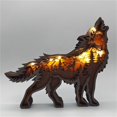 thumbnail image 6 of Wooden Creative Wolf Decoration With Built-In Light, Stylish Rustic Wall Art For Living Room Bedroom Bathroom, Distressed Paint Finish Creative Gift For Nature Lovers, 6 of 8