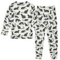 thumbnail image 2 of joogoo Cat Pattern 2 Piece Long Sleeve Tee and Pants Cotton Pajama Set 6Y, 2 of 7