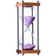 thumbnail image 4 of Reloj de arena de vidrio cuadrado con fondo de madera, 60 minutos, temporizador de tiempo interesante, adornos para el hogar, reloj de arena de cocina, medidor de horas, 4 of 5