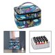 thumbnail image 5 of Bolsa de Almacenamiento de uñas portátil Macarena Organizador de brochas de maquillaje Nailon Hoja Azul Almacenamiento de esmalte de uñas, 5 of 8