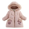 thumbnail image 3 of Hrsba Boys Girls Winter Outerwear Coats, Girls Winter Coats Long Sleeve Mid - Length Puffer Jackets for Little Girls Warm and Stylish Outerwear, 3 of 5