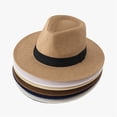 thumbnail image 4 of Win s Way Straw Cowboy Hat for Men, UPF 50+ Wide Brim Panama Fedora Summer Sun Hat, 4 of 5