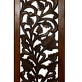 thumbnail image 5 of Benzara Mango Wood Wall Panel Hand Crafted with Leaves and Scroll Work Motif, Brown, 5 of 7