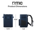 thumbnail image 4 of RTIC 24 Can Ultra-Tough Backpack Cooler, Leakproof, Waterproof Zipper, Navy, 4 of 7