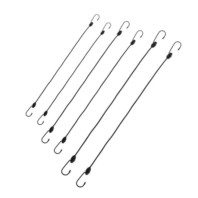 6 Uds / Set 47 Cm 60 Cm 76 Cm Longitud Sin Estirar Cordón Elástico Negro Correas Cuerda de Bicicleta para de Viaje Al Macarena Cuerda elástica