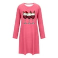 thumbnail image 6 of Wensltd Women's Short Sleepshirts Stylish Long Sleeve Round Neck Christmas Home Wear Nightgown S-XXL, 6 of 6