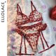 thumbnail image 2 of Ellolace-Lencería Sensual con corazón, ropa interior de lujo con bordado de encaje transparente, 4 piezas, con volantes, Sissy Intim Goods, trajes sexys delicados, 2 of 5