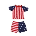 thumbnail image 3 of AmaMary 18 inch Doll Clothes 3-Pack Outfits USA Flag Starry Sky Striped for Girls, 3 of 6