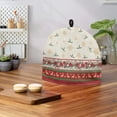 thumbnail image 4 of HELLHERO Teapot Dust Cover Insulating Warming Thermal Insulation Creative for Restaurant, Christmas Holly Print, 4 of 8