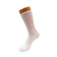 thumbnail image 2 of Mid Calf Crew Socks for Women 3 Pairs White Cotton Socks Size 9-11, 2 of 6