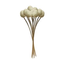 9Pcs Easter Picks, Easter Egg Picks Decorative, Speckled Easter Egg Stems 9" for Spring Easter Basket Bouquets Floral Arrangement Centerpiece Wreath