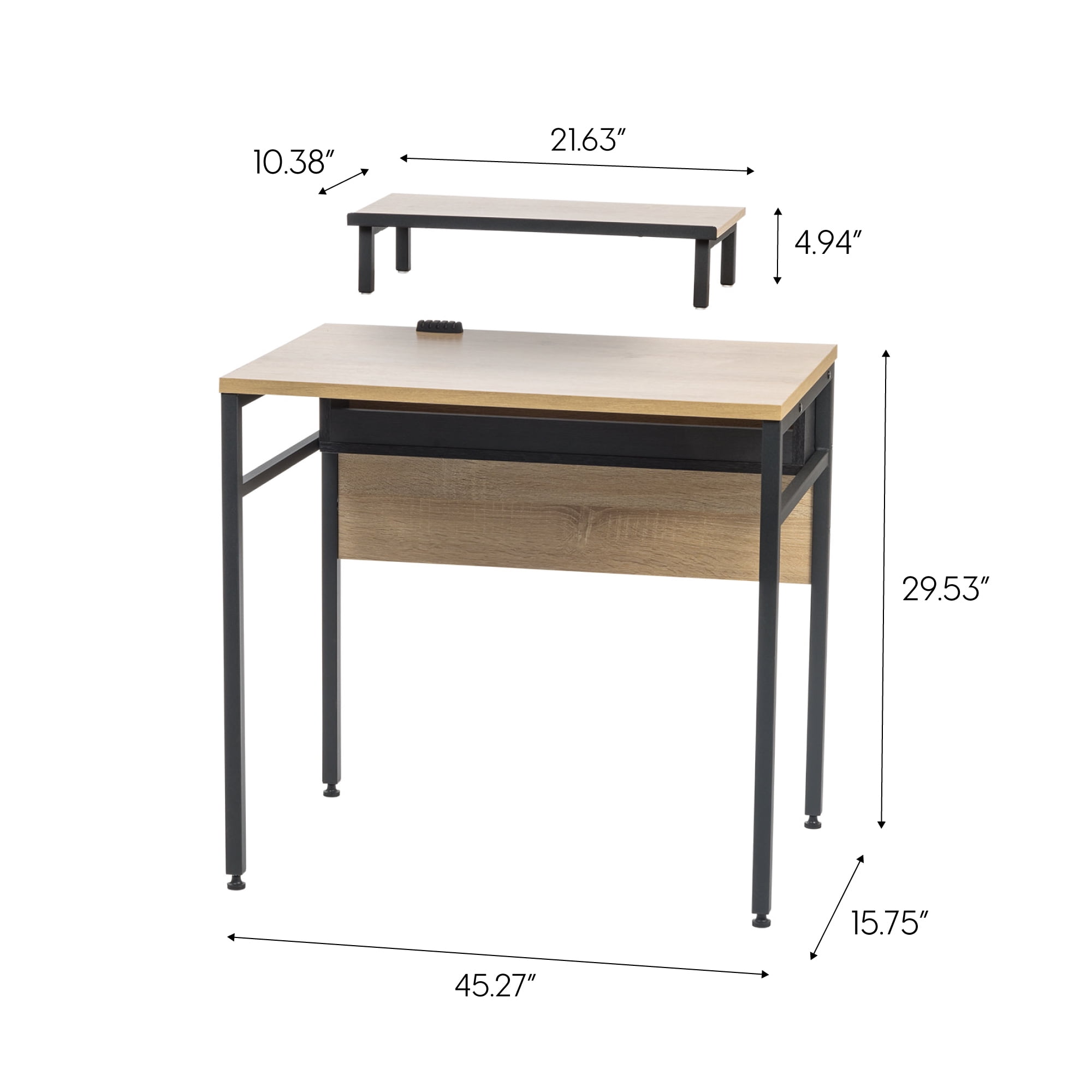 IRIS Office Computer Desk With Monitor Stand, Organizer and Cable Tray