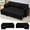 Black-L, variant on ACMEASE 84" L-Shaped Pull Out Sofa Bed w/Storage Chaise, Tufted Sectional Sofa w/USB Port, Fabric Sleeper Couch w/Cup Holders for Living Room, Black