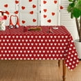 thumbnail image 2 of Valentine''s Day Tablecloth 60×84 Inch, Watercolor Love Hearts Red Washable Table Cover for Party Picnic Dinner Decor, 2 of 6