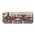 thumbnail image 1 of Retro Computer Mouse Pad, European Parisian City Scenery with Old Auto Mousque and Eiffel Silhouette Art, Rectangle Non-Slip Rubber Mousepad Large, 31" x 12" Gaming Size, Red Cream Grey, by Ambesonne, 1 of 2