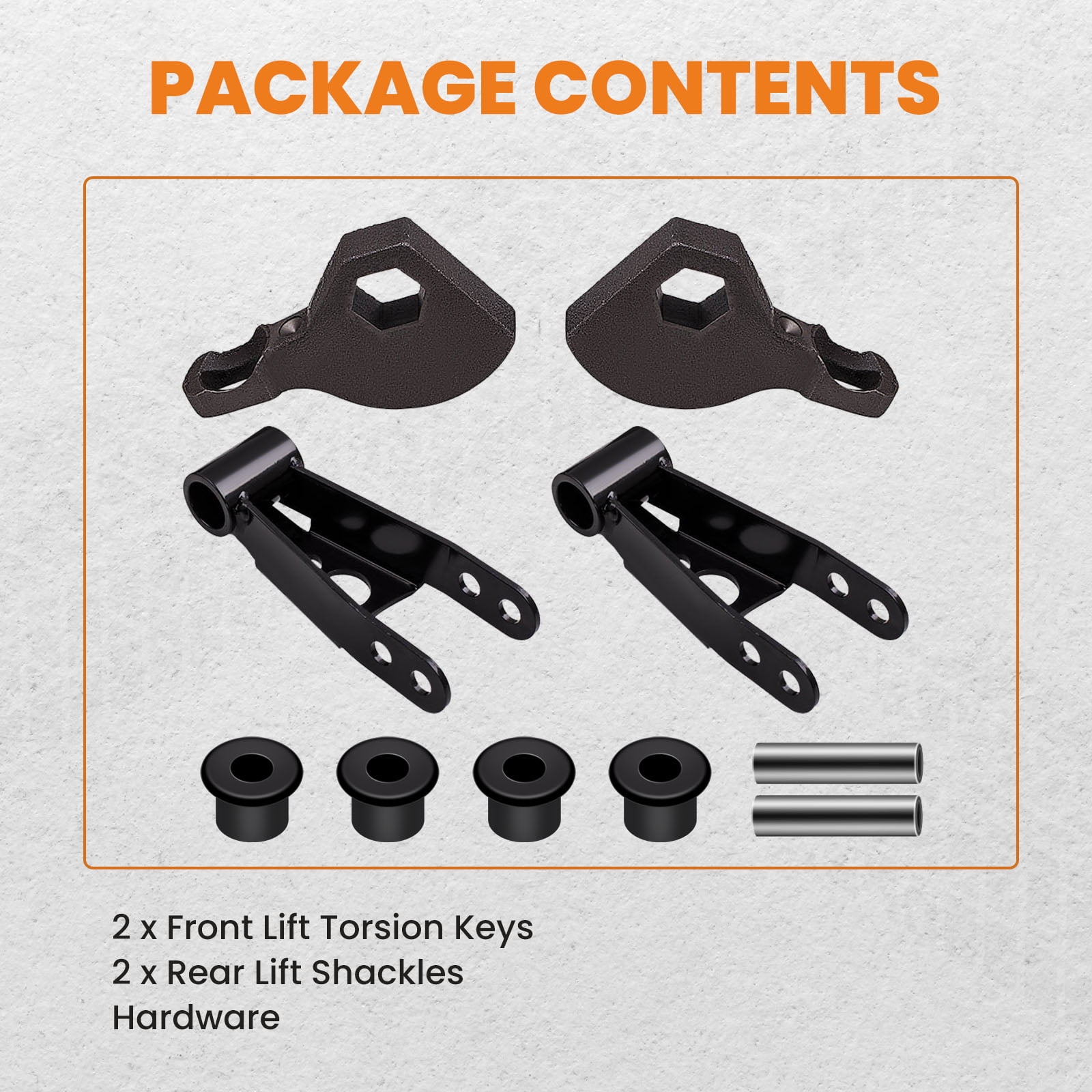 Maxpeedingrods 3" Front 2" Rear Lift Kit Shackles & Torsion Keys For Dodge Durango 1998-2003