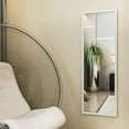 thumbnail image 5 of 48" x 16" Full Length Over the Door Mirror with 2 Metal Hangers for Bedroom, Living Room & Bathroom, 5 of 6