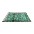 thumbnail image 2 of Ahgly Company Machine Washable Indoor Rectangle Persian Turquoise Blue Traditional Area Rugs, 7' x 9', 2 of 4