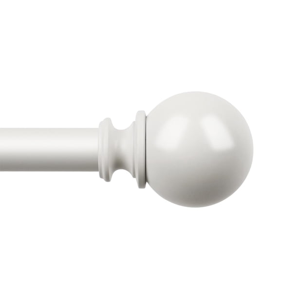 Barra de cortina KAMANINA blanca de 180 a 360 cm, ajustable y resistente