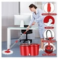 thumbnail image 5 of Spin Mop and Bucket Set, 360° Spin Mop and Bucket with Wringer Set and 3 Microfiber Mop Refills, Stainless Steel 61" Extended Handle Spinning Mop Bucket System for Floor Cleaning, 5 of 7