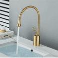 thumbnail image 3 of Grifo Mezclador Para Baño Lavabo Llave Monomando Fregadero Acabado Mate Xtellar Color Dorado, 3 of 3