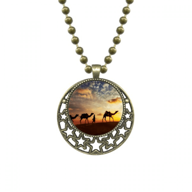Todo el camino a la ruta de la seda camello desierto Colgante Estrella Collar Luna Cadena Joyas Unbranded M