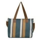 thumbnail image 2 of Bolso de mano de lona a rayas de moda, bolso de hombro de gran capacidad para mujer, práctico y versátil, bolso de mano de lona para mujer., 2 of 9