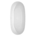 thumbnail image 4 of Juno 71 Inch Freestanding Bathtub in White with Shiny White Drain and Overflow Trim, 4 of 8