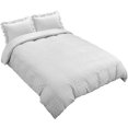 thumbnail image 1 of PiccoCasa Soft Microfiber 3 Pieces King Seersucker Duvet Cover Set Light Grey, 1 of 7