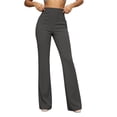 thumbnail image 2 of Women's High Waisted Flare Pants Slim Fit Bell Bottom Dress Pants Flattering Elegant Work Office Business Casual Trousers Stretchy Yoga Slacks Long Bottoms, 2 of 6