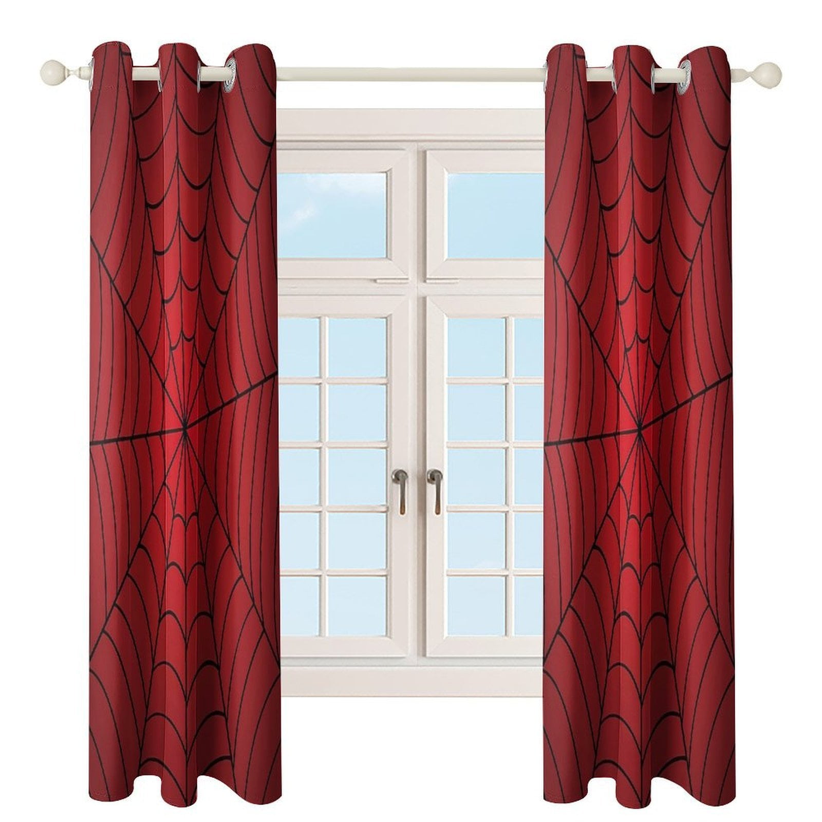 Spider Web Window Blackout Curtain 3d Printed Blackout Curtain Bedroom Living Room Hotel Window 2 Panel Shade
