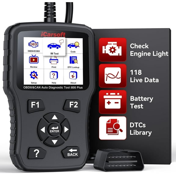 iCarsoft Automotive Diagnostic Tool with 118 Live Data, Component Test