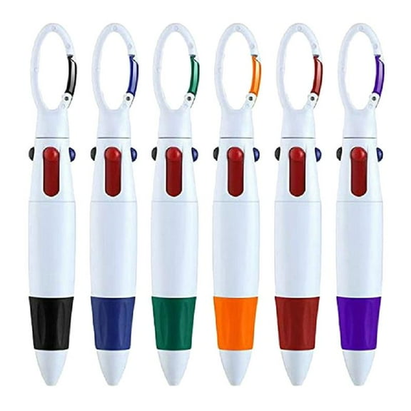 Zeiwohndc 6Pcs/set 4-in-1 Retractable Ballpoint Pen 4-Colors Ballpoint Pen Multicolor Pens