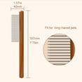 thumbnail image 2 of Pet Comb for Dogs & Cats, Stainless Steel Flea Comb with Fine Teeth, Gentle Massage Brush Removes/Loose/Fur&Tangles for All Coat Types H, 2 of 3