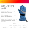 thumbnail image 5 of HOTFINGERS Adult Female Snow-Line Winter Gloves, Color: Washed Blue/Heather Gray, Size: L, 5 of 5
