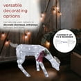 thumbnail image 6 of Alpine Corporation 37" x 11" x 28" Light-up Mesh Grazing Reindeer Holiday Outdoor Decor, White, 6 of 14