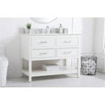 thumbnail image 2 of 42 inch single bathroom vanity in white with backsplash, 2 of 8
