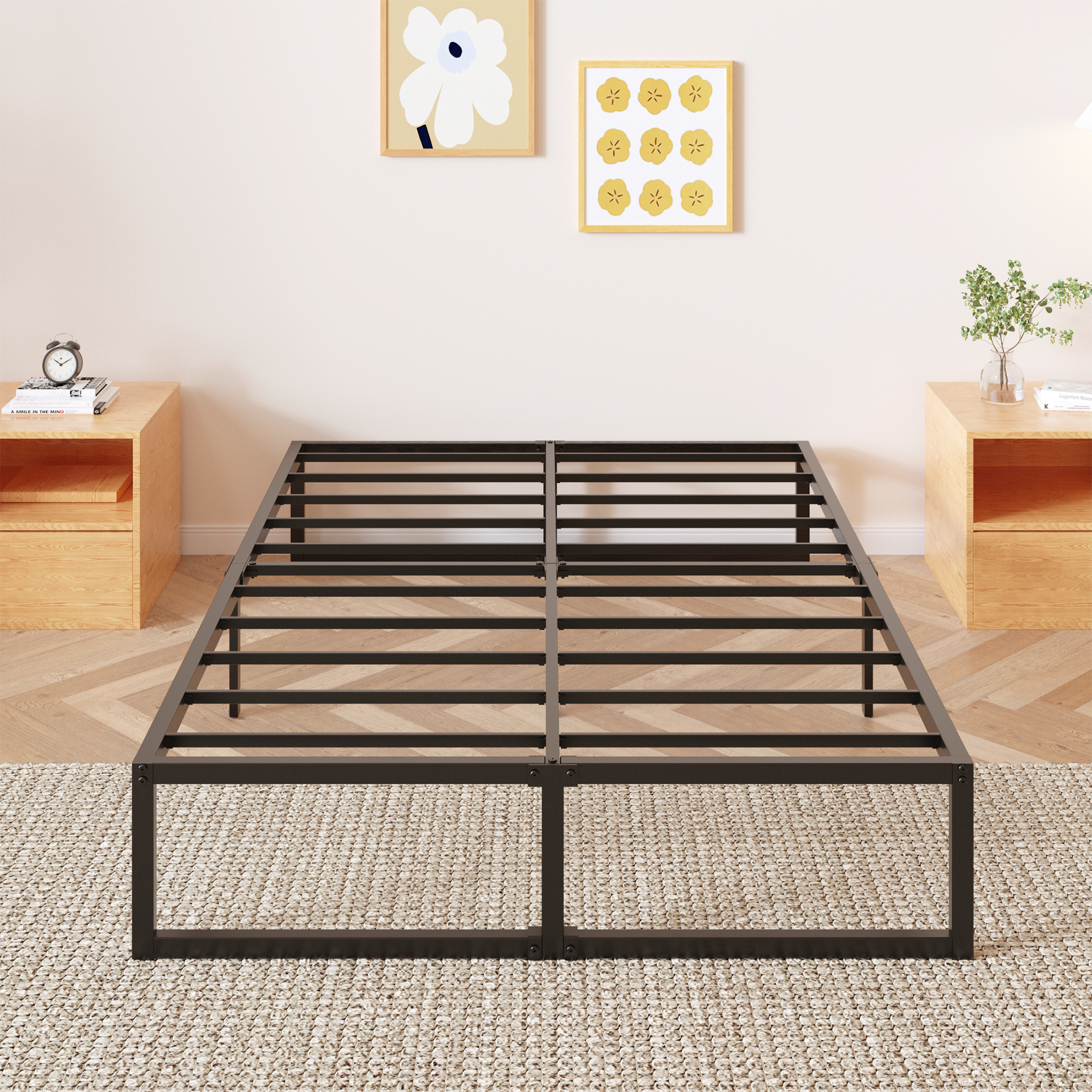 Bedofmine Queen Metal Platform Bed Frame, 14-Inch photo 7