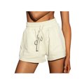 thumbnail image 3 of Wangscanis Women Shorts with Pockets, High Waist Drawstring Short Pants, 3 of 4