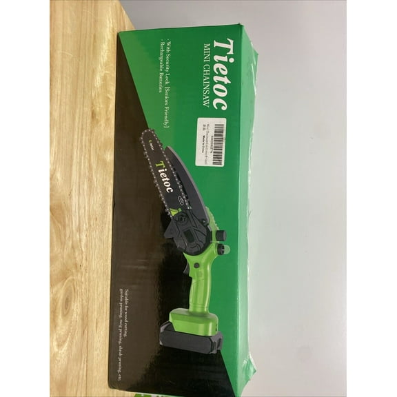 TIETOC 21V Cordless Mini Chainsaw 6-Inch Battery Powered Pruning Saw with Rechargeable Battery