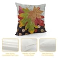 thumbnail image 4 of PHYHOO Strawberry  Linen Throw Pillow Covers Autumn Fall Maple Leaves Bow-Knot Design Decorative Cushion Cover Pillowcase for Sofa Pillow Shams White, 4 of 5