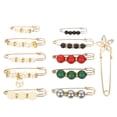 thumbnail image 1 of Miangastore Pants Brooch Pin Pearl Brooch Pin Multi 11Pcs 2.2X0.6In Alloy, 1 of 8