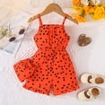 thumbnail image 5 of WERYOUNG Girl's Rompers Sleeveless Square Collar Heart Print Kids Playwear Suspenders Onesie With Matching Bag Outdoor Activities Stylish Comfortable Romper, 5 of 5