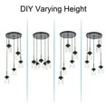 thumbnail image 2 of MELUCEE 5-Light Pendant Light Fixtures Ceiling Hanging Cluster Chandelier Black with Clear Glass Shade, 2 of 7