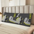 thumbnail image 6 of Bingfone Body Pillow Cover Long Pillow Case With Zipper Decorative Bedding Pillowcase 20"X54" Soft Cushion Pillow Case For Bedroom-Cute Dinosaur, 6 of 8