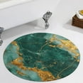 thumbnail image 3 of Colorful Marble Green Gilding Round Area Rugs for Bedroom Living Room, 4FT Soft Indoor Circle Carpets, Carpet Home Decor Floor Mat, 3 of 6