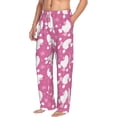 thumbnail image 2 of Uemuo Cute Poodle Dog Pattern Men's Wide Leg Palazzo Lounge Pants with Pockets Light Weight Loose Comfy Casual Pajama Pants-XX-Large, 2 of 9
