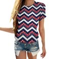 thumbnail image 1 of asdoklhq Womens Plus Size Tops,Women Summer Independence Day Printing Blouse Tees Casual Crewneck Short Sleeve T-Shirts Tops, 1 of 4